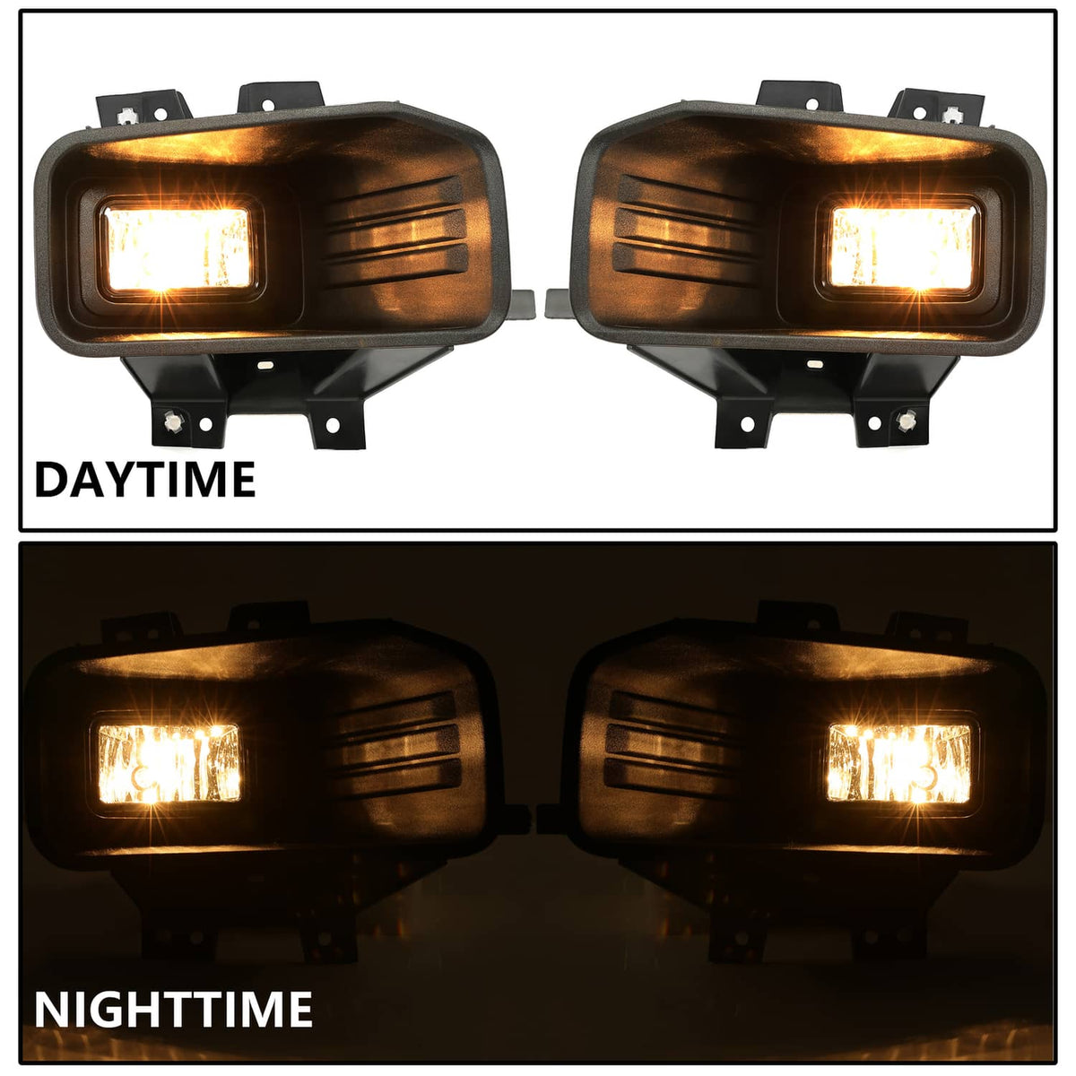 Solid Spare Clear Lens Halogen Fog Lights Lamps Set Pair For Ford F-150 F150 2018-2020