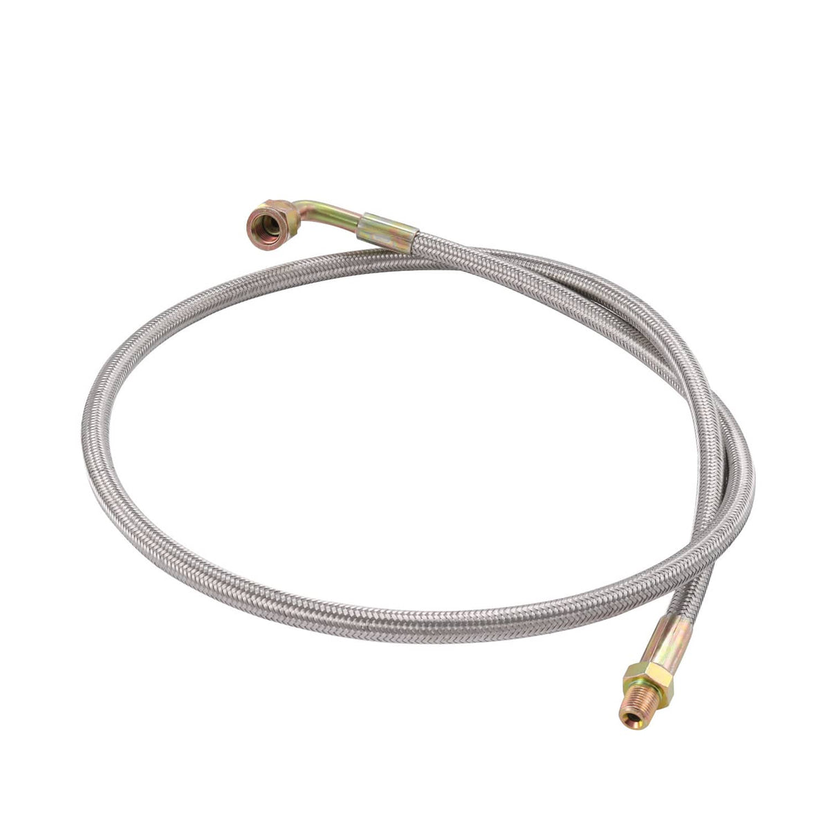Solidspare 41" TURBO 90 DEGREE OIL FEED LINE KIT T4 T3 T04E T60 T70 GT35 GT45 1/8 NPT -4AN