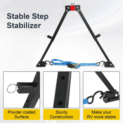Solidspare Hitch Mount Stabilizer For 2" Hitch RV Trailer Motorhomes Truck 5th Wheel