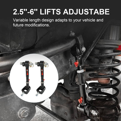 Solidspare Quick Disconnect Sway Bar Links For 98-06 TJ Cherokee 84-01 XJ with 2.5-6" Lifts