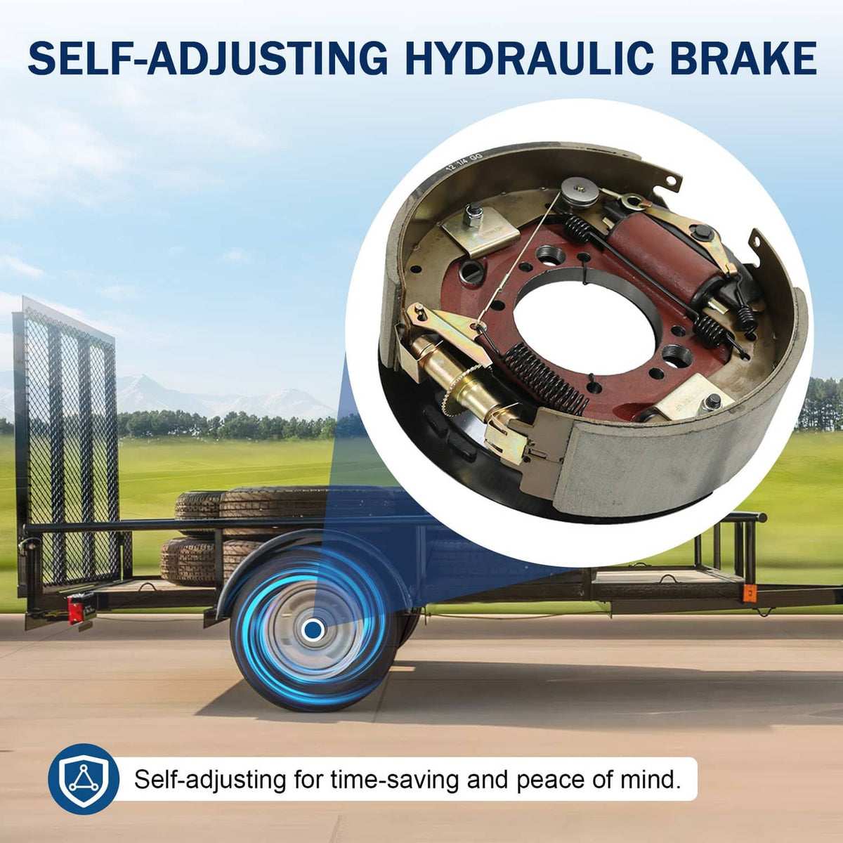 Solidspare Four 12.25" x 3-3/8" Hydraulic Brake For Dexter 10K Trailer Axle 23-411 23-410