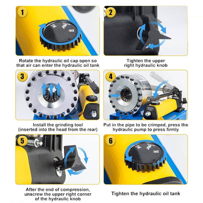 Solidspare New 5600KN Hydraulic Hose Crimper Pipe Clamping Machine w/ 8 Sets Dies 10mm-30m