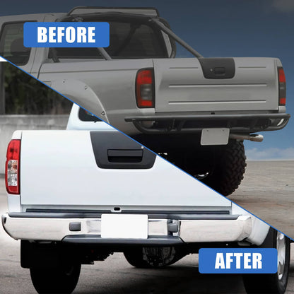 Solidspare Chrome Rear Step Bumper Assembly For 1998-2004 Chevy S10 GMC Sonoma Fleetside