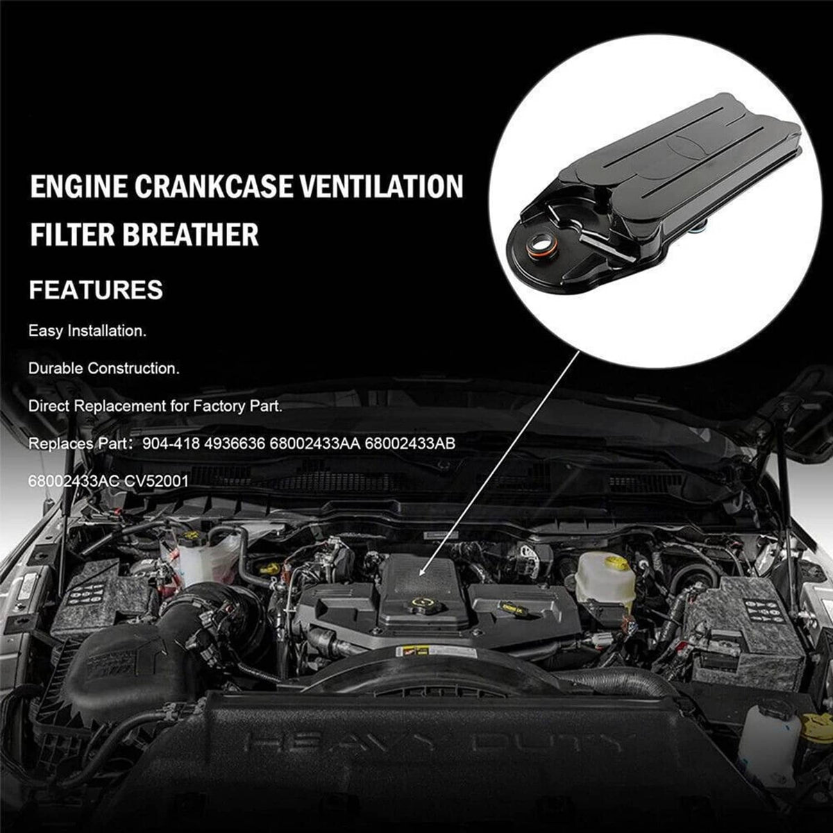 Solidspare 2xFilter For Fleetguard Crankcase CCV For Ram 2007.5-2020 6.7L Cummins 2500-5500