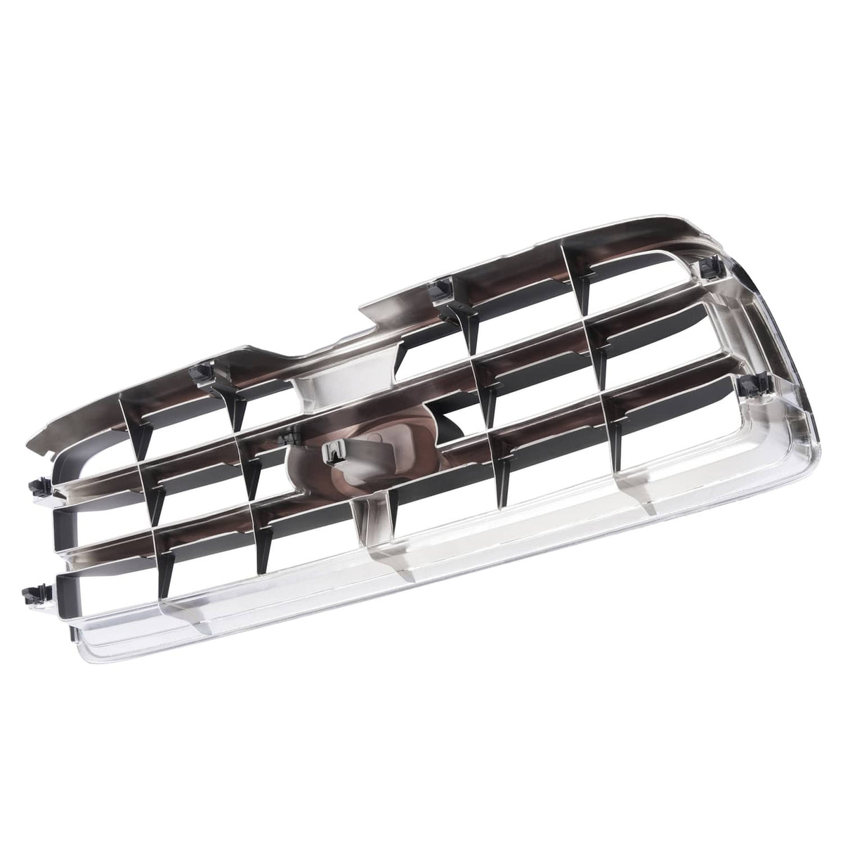 Solid Spare For Subaru Forester 2003-2005 Front Chrome Shell w/ Gray Insert Grille Grill