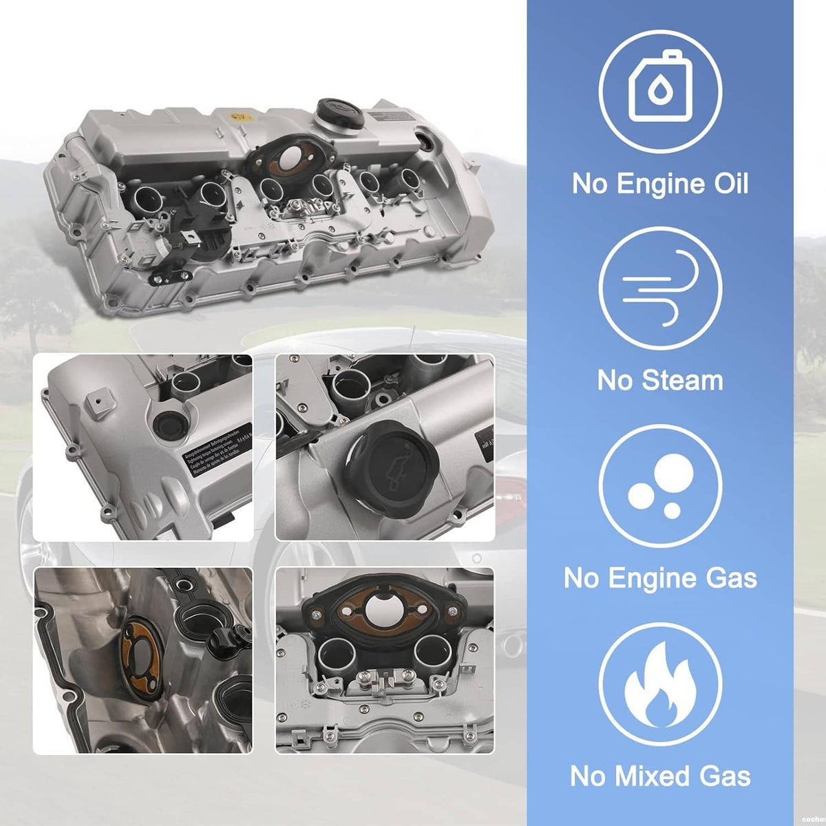 Solidspare Aluminum Upgrade Valve Cover for BMW N52 E70 E82 E90 E91 328i 528i 128i X3 X5 Z4