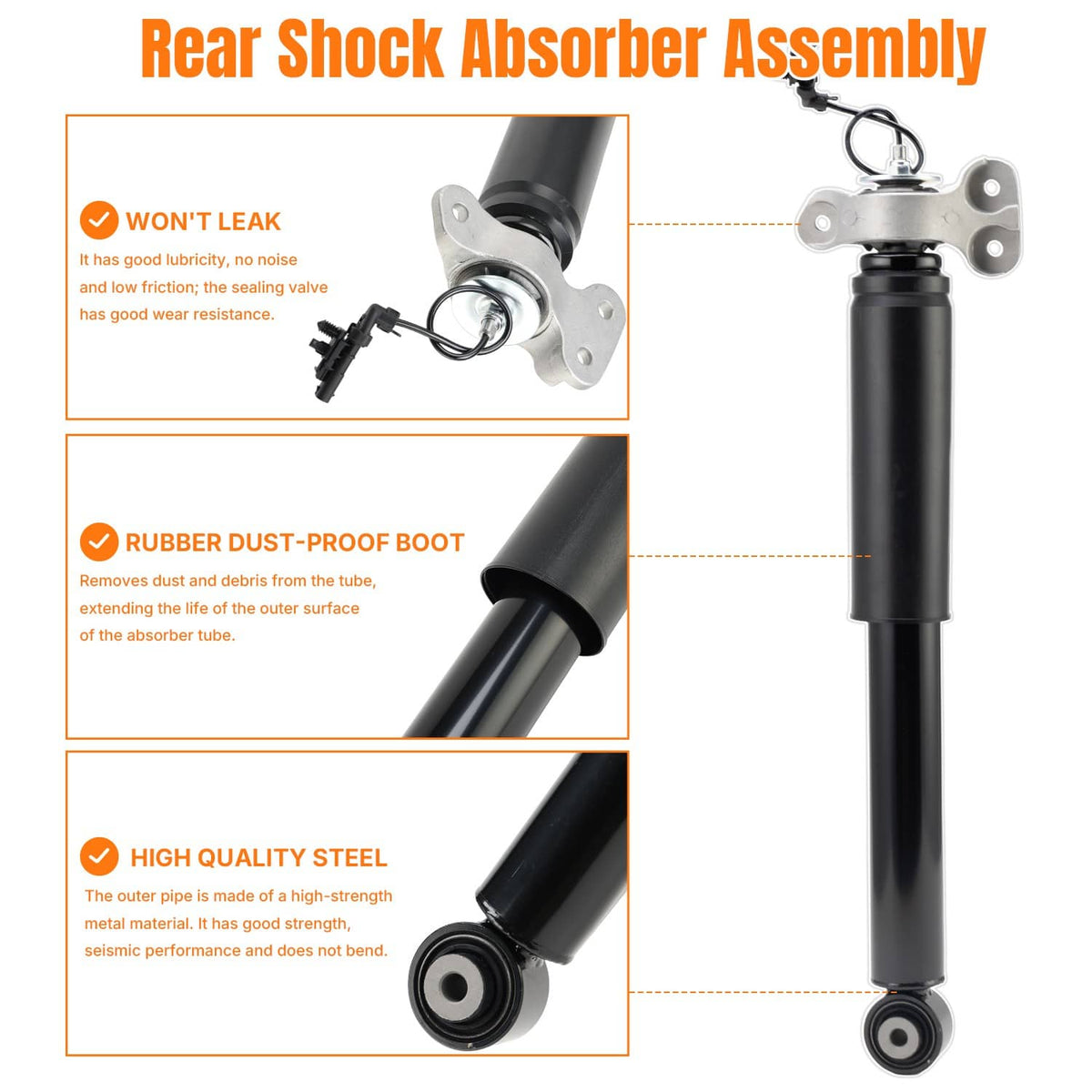 Solidspare Pair Rear Shock Absorber Assembly Fit for Chevrolet Camaro 2016-2024 85649835