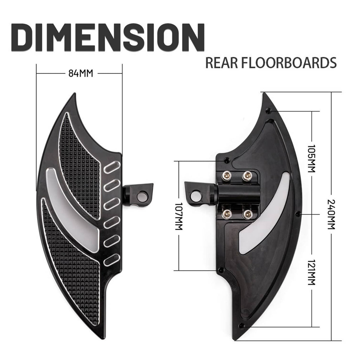 Solidspare Driver & Passenger Foot Floorboards Pegs Pedal Set For Harley Softail Touring