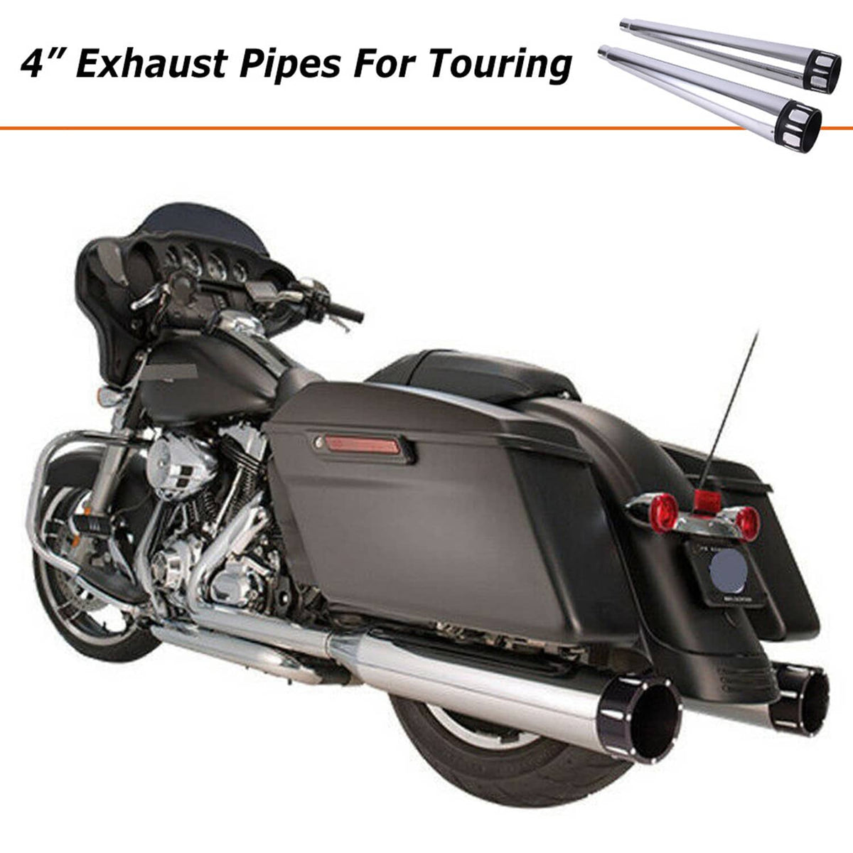 Solidspare Exhaust Pipes Slip-Ons Mufflers for Harley Electra Road King Street Glide 95-16