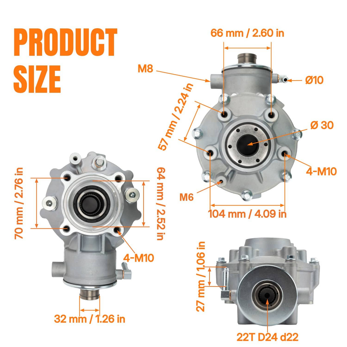 Solidspare Rear Differential 27400-05G10 For Suzuki LTZ250 Quadsport Z250 2004 2005-2009