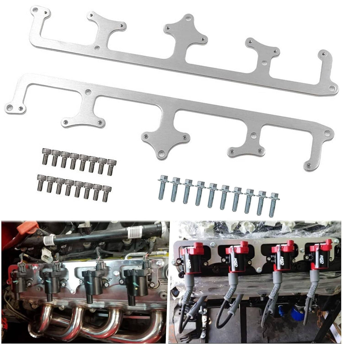 Solidspare Billet Aluminum Coil Brackets for D585 Heat-sink Truck Coils 4.8 5.3 5.7 6.0 LS1