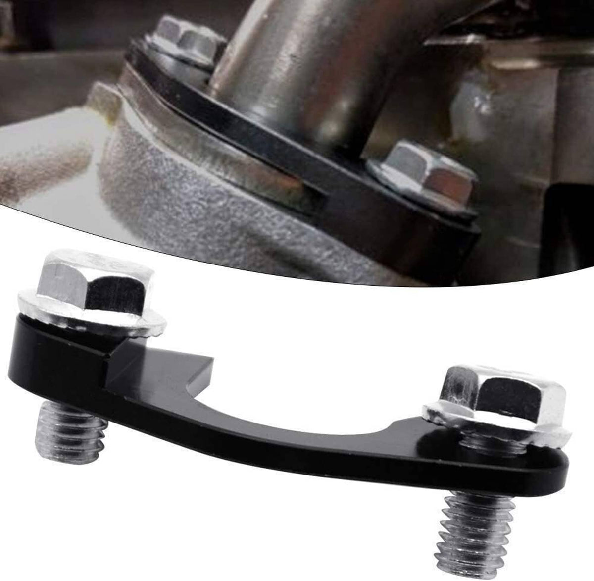 Solidspare Oil Pump Pickup Girdle Bracket Tube Pipe Hold Down Brace Support For LS Series