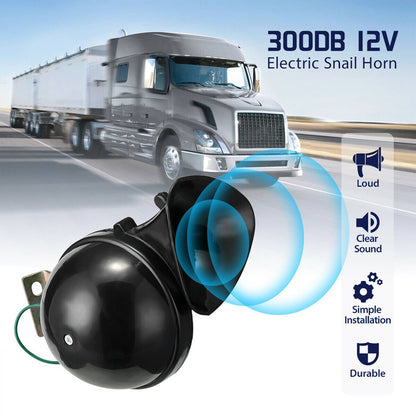 Solidspare Universal Super Loud Electric Car Snail Air Horn For Truck Boat Motorcycle Van