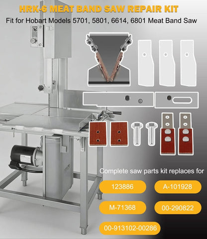 Solid Spare HRK-6 Meat Band Saw Repair Kit for Hobart Saw Models 5701 5801 6614 6801