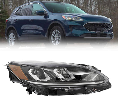 Solidspare Halogen Headlight Headlamp with Bulb Right Side For 2020-2022 Ford Escape S/SE