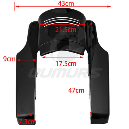 Solidspare ABS Plastic 5" Stretched Rear Fender Extension Filler For Harley Touring 14-Up