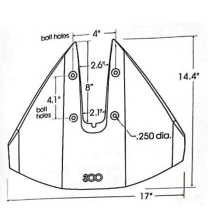 Solid Spare Hydrofoil Stabilizer fit Most Yamaha Mercury Johnson Outboard 40-350 HP Engines