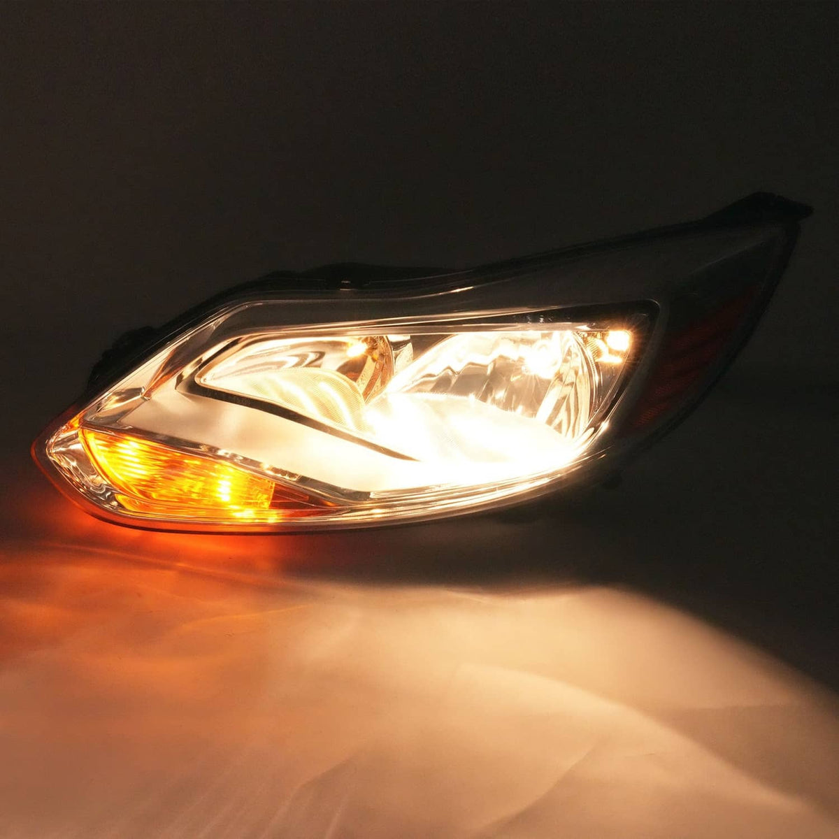 Solid Spare Clear Lens Halogen Left Driver Side Headlight For Ford Focus 2012-2014 W/Bulb