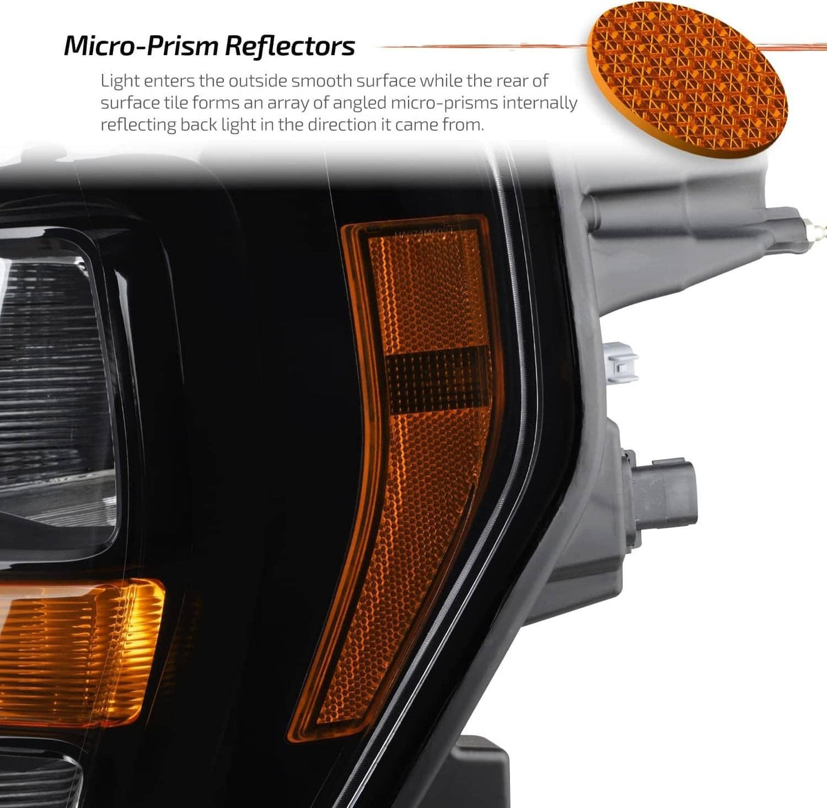 Solidspare For 2021 2022 2023 Ford F150 Halogen Black Headlights Headlamps Pair Left+Right