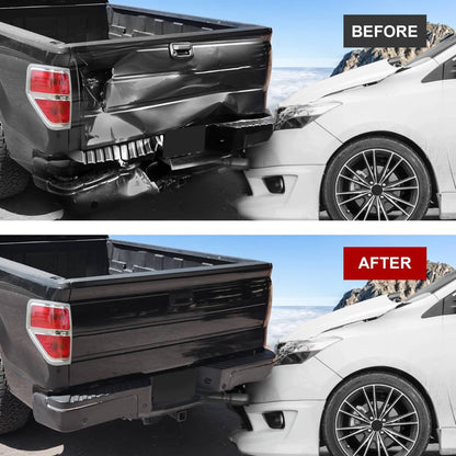 Solidspare Rear Step Bumper For Ford F-150 F150 2009-2014 with Parking Sensor Holes Black