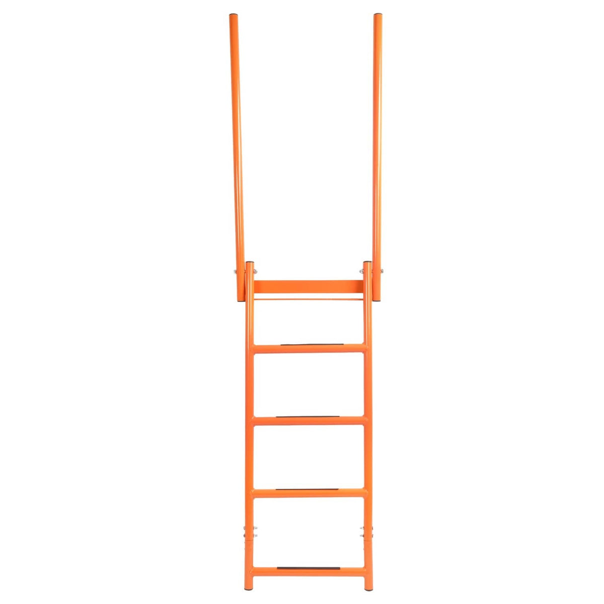 Solid Spare Flatbed Trailer Access Ladder Orange 5 Step For 48 Inch Rail Mount Powder Coated