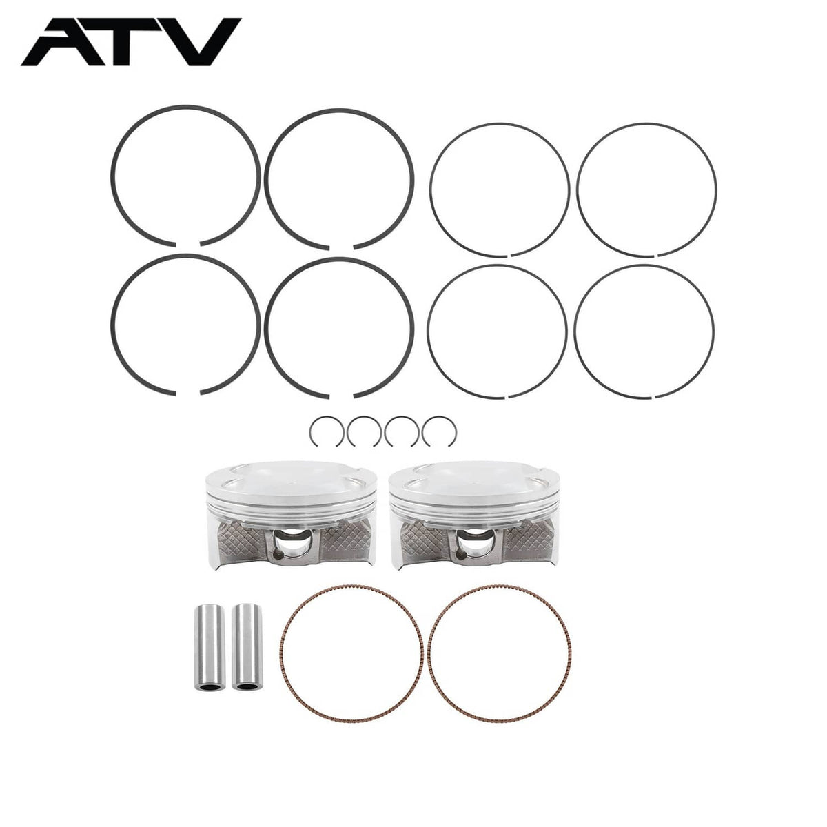 Solidspare For Polaris RZR XP 900 11-2013 / RZR 4 XP 900 2012 Cylinder Piston Kit w/ Rings