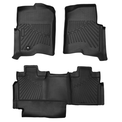 Solidspare Floor Mats 2 Row Liner Fit for 2004-2008 Ford F-150 SuperCrew Cab All Weather
