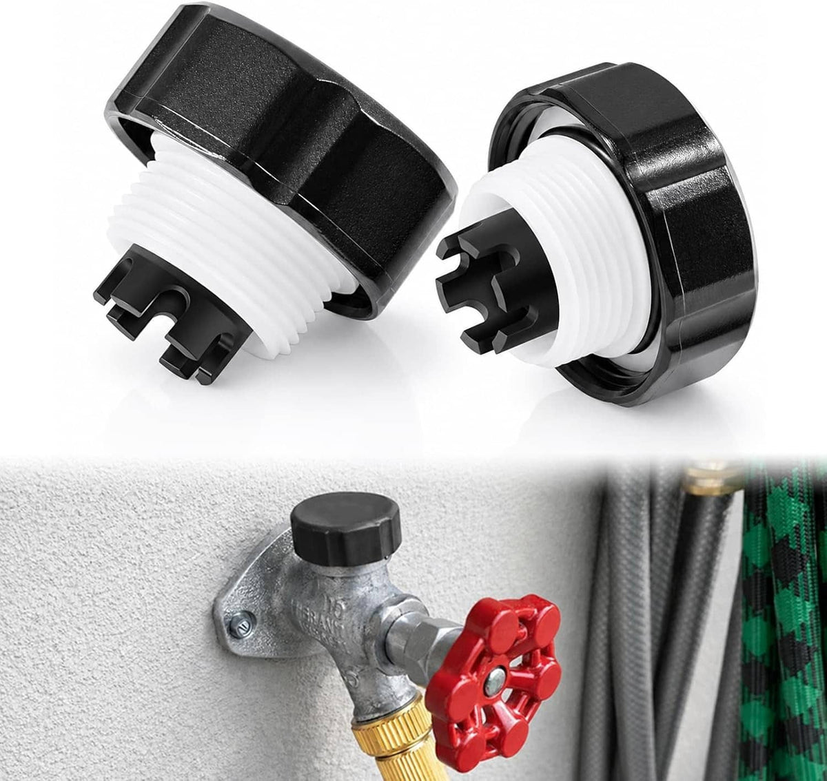 Solidspare VACVBKX1B Vacuum Breaker Kit, for Anti-Siphon Frost-Free Sillcock Valves, 2 Pack