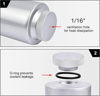 Solidspare New Universal Radiator Coolant Catch Tank Overflow Reservoir 800ml Aluminum