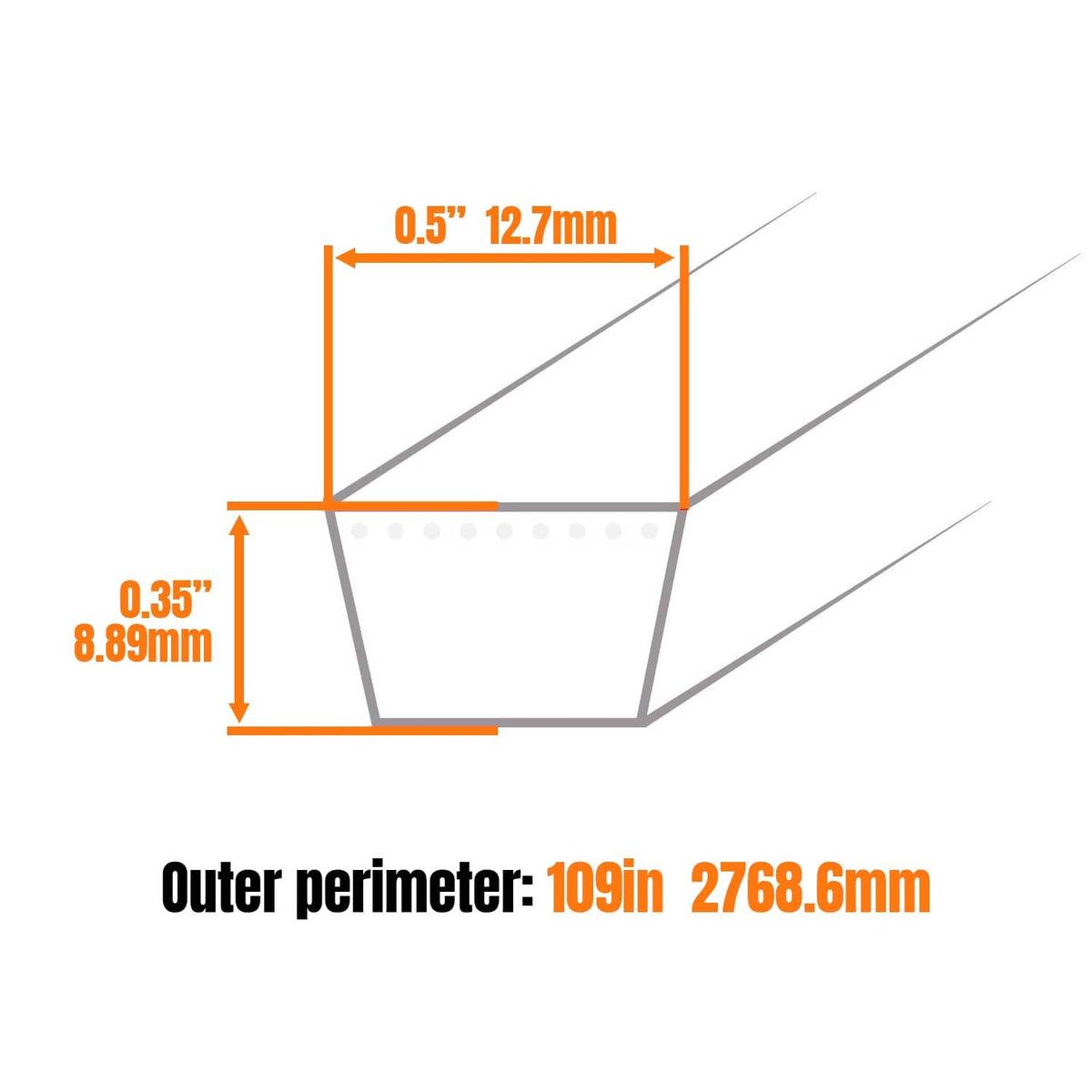Solidspare 954-04045 Deck Belt For Toro LX420 LX425 LX426 LX427 LX423 Troy Bilt Bronco MTD