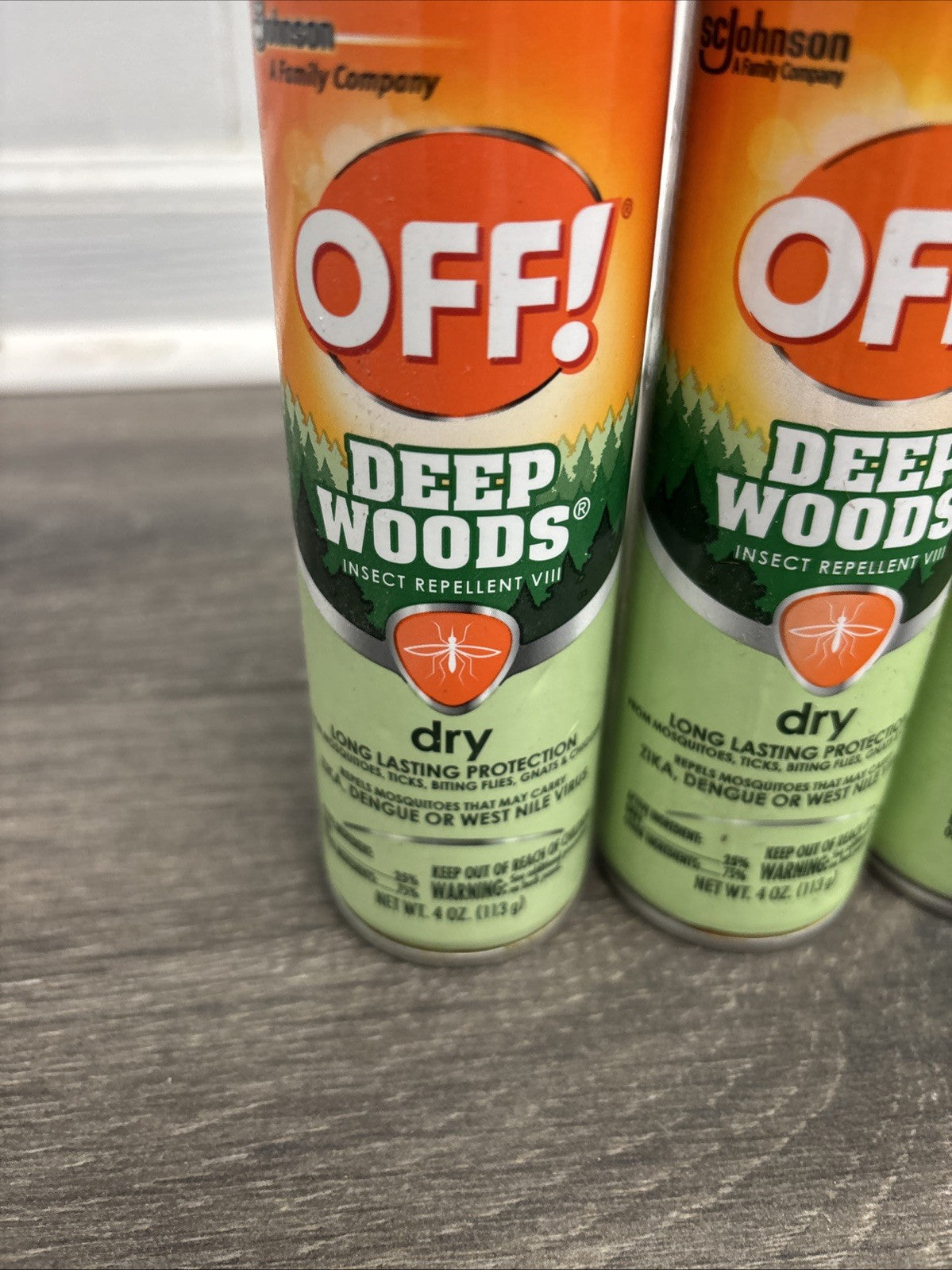 (3-Pack) Off! 4 oz Can of Dry Deep Woods Bug Insect Mosquito Tick Gnat Repellent