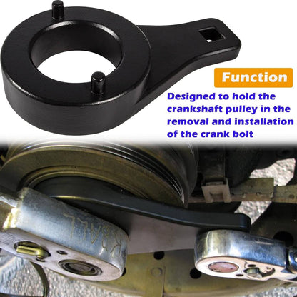 Solid Spare Harmonic Damper Pulley Holding Tool for Toyota Tacoma 4Runner T100 Tundra Pickup