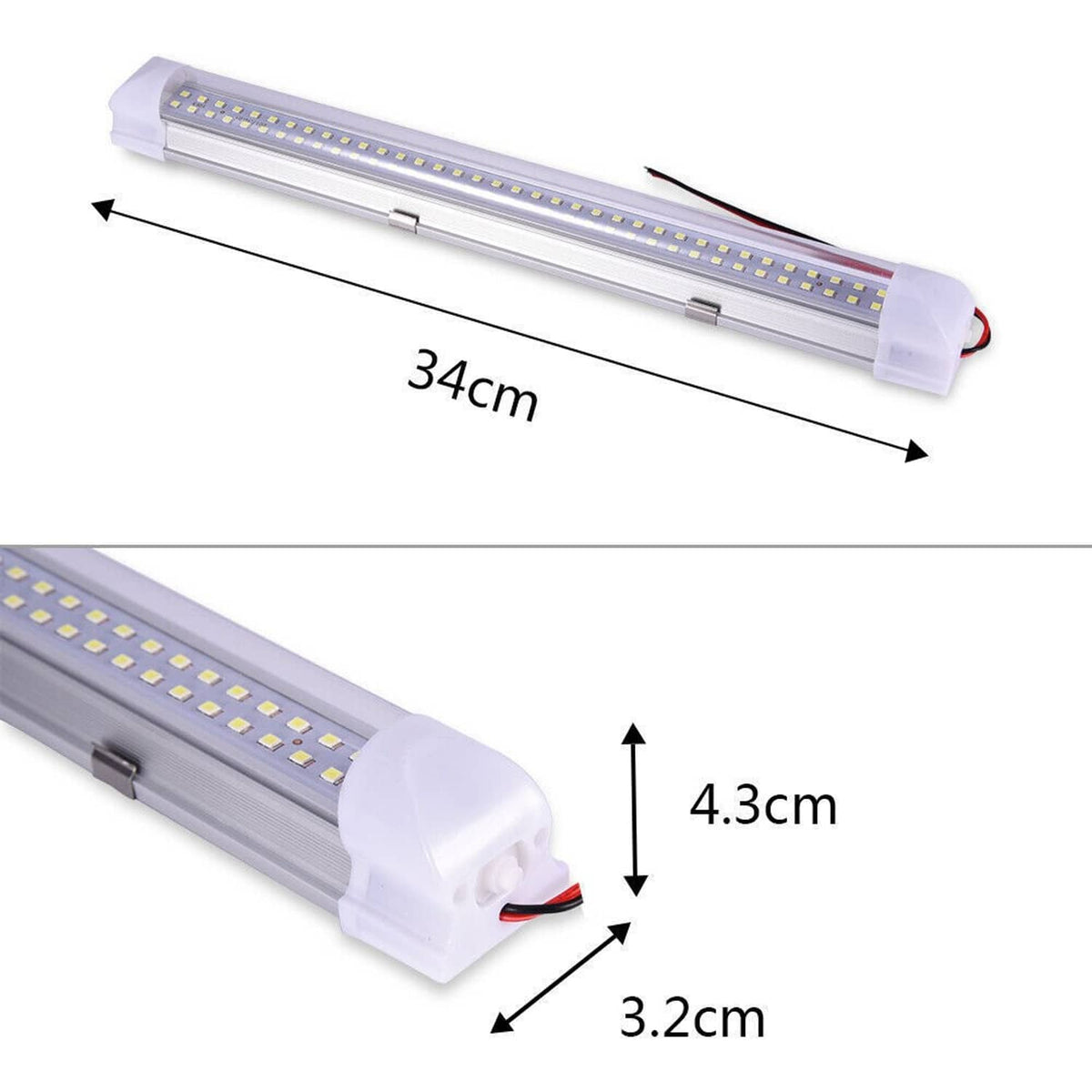 Solidspare 4Pcs 12V 108LED RV Ceiling Dome Light LED Interior Lighting for Trailer Camper