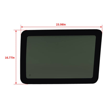 Solid Spare Fit Jeep Wrangler 2007-2010 Rear Left Driver Door Window Glass Dark Replacement
