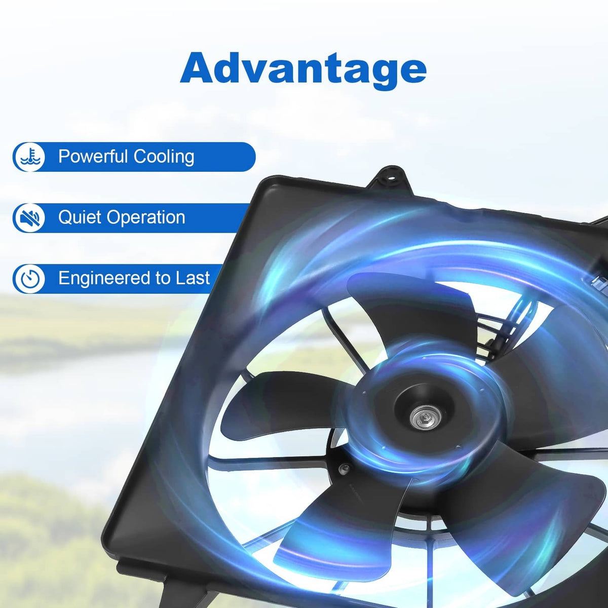 Solidspare 620-253 Radiator Cooling Fan Assembly Driver Side For Honda Civic 1.8L 2006-2011