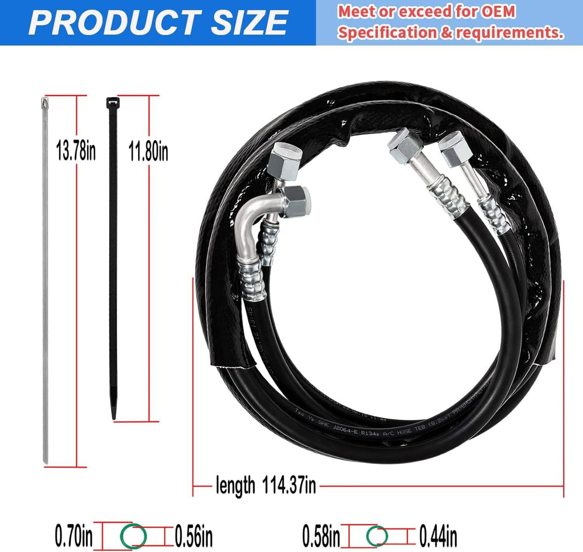 Solidspare C4677 Rear Aux AC Lines Replacement for Caravan & Town and Country 2008-2011