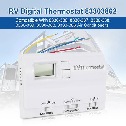 Solidspare RV Heat/Cool T-Stat Thermostat White Fits Coleman Mach 8330-336/337/338 83303862