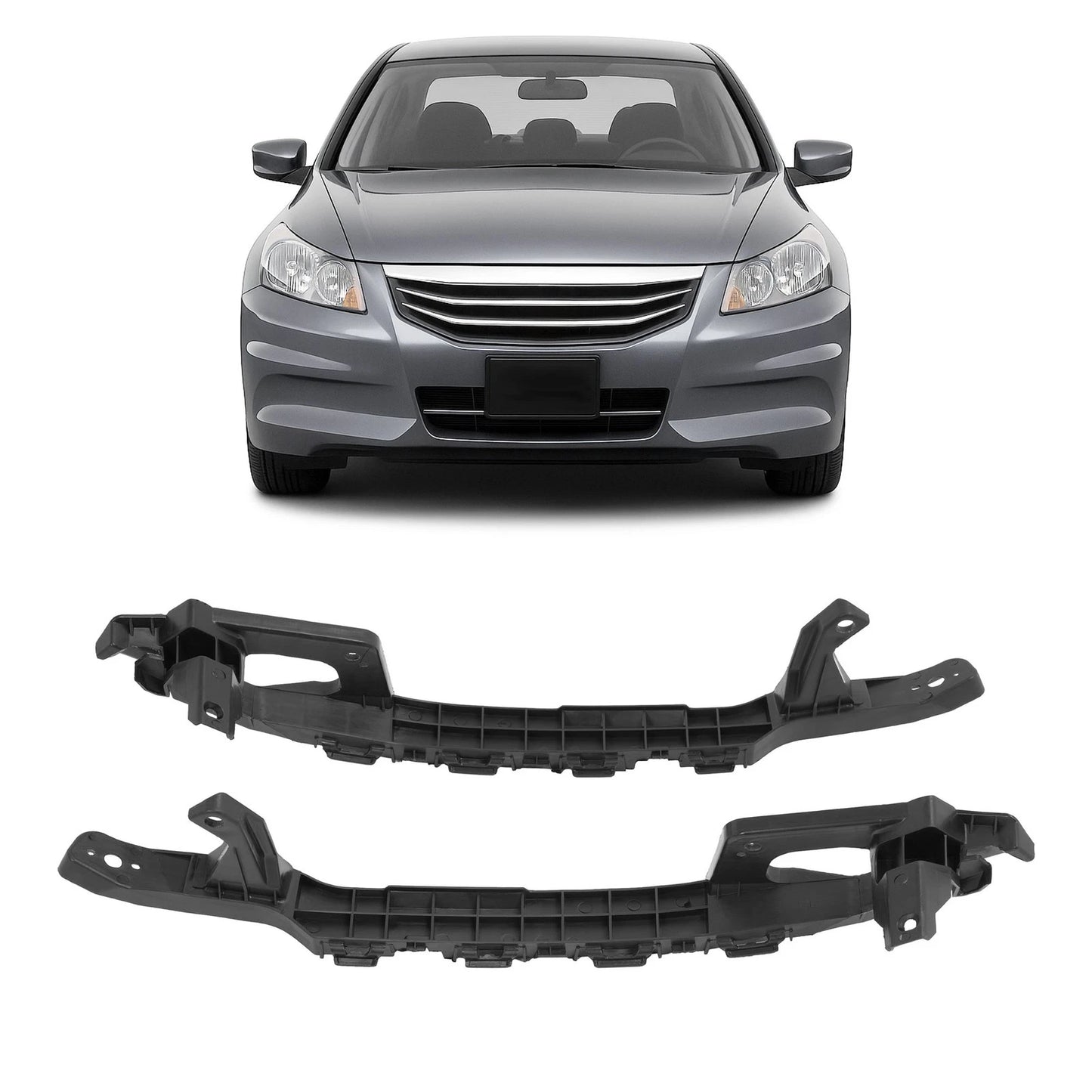 Front Bumper Bracket Driver and Passenger Side Fit 2008-2012 Honda Accord Sedan