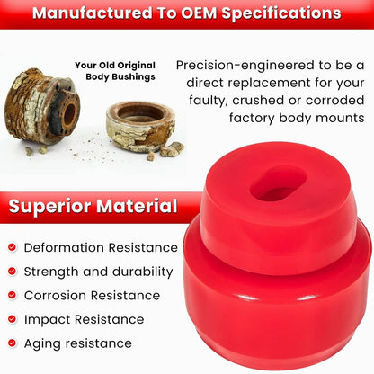 Solidspare NEW Silicone Body Cab Mount Bushing 7-141 for Chevy Silverado & Sierra 1999-2014