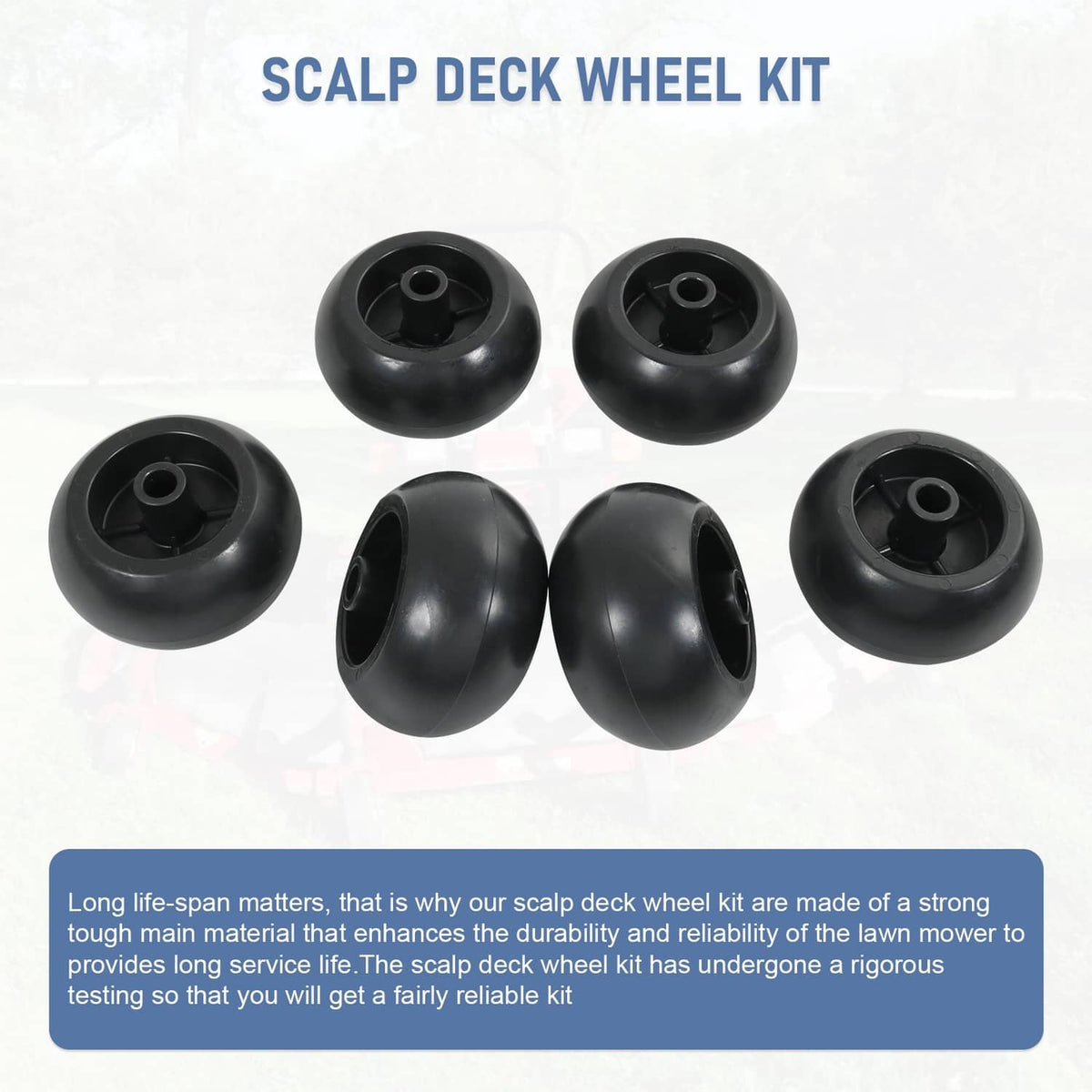 Solidspare 6 Pcs Deck Wheel Kits Exmark Viking Lazer Z Toro Groundsmaster Zero Turn Mowers
