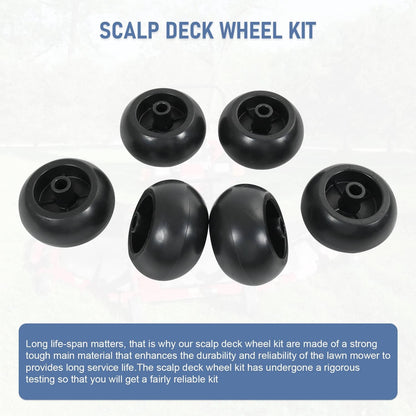Solidspare 6 Pcs Deck Wheel Kits Exmark Viking Lazer Z Toro Groundsmaster Zero Turn Mowers