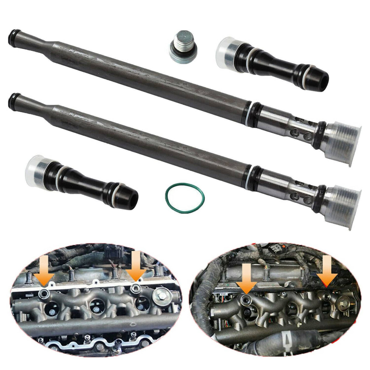 Solidspare Oil Fuel Updated Stand Pipe Dummy Plug Kit for Ford F250 6.0L Diesel 6E7Z9A332A
