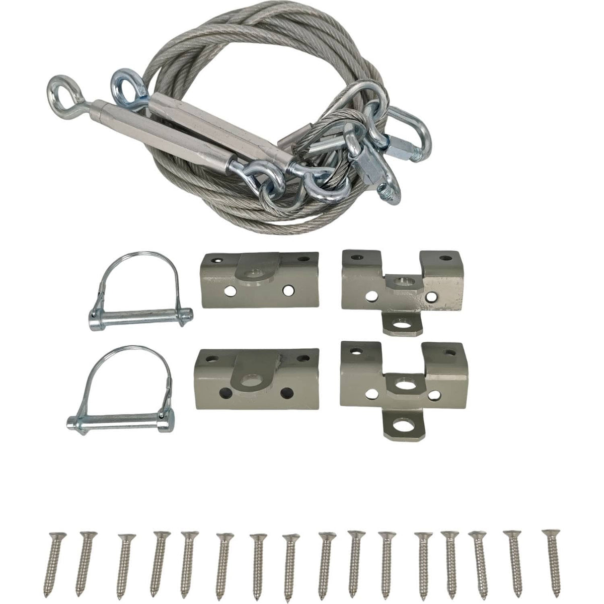 Solid Spare Conversion Cable Kit for Toy Hauler Patio Door 109" Length Upper Lower Bracket