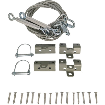 Solid Spare Conversion Cable Kit for Toy Hauler Patio Door 109" Length Upper Lower Bracket