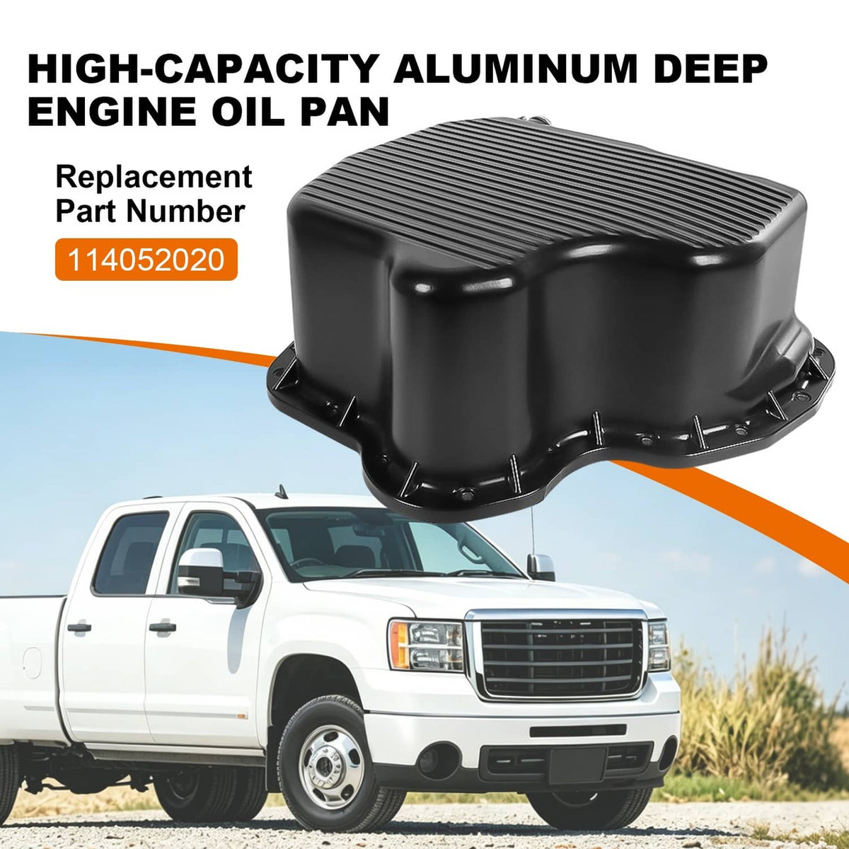 Solidspare 114052020 Oil Pan Fit Chevy/GMC for Duramax LB7/LLY/LBZ/LMM 6.6L 2001-2010 Black