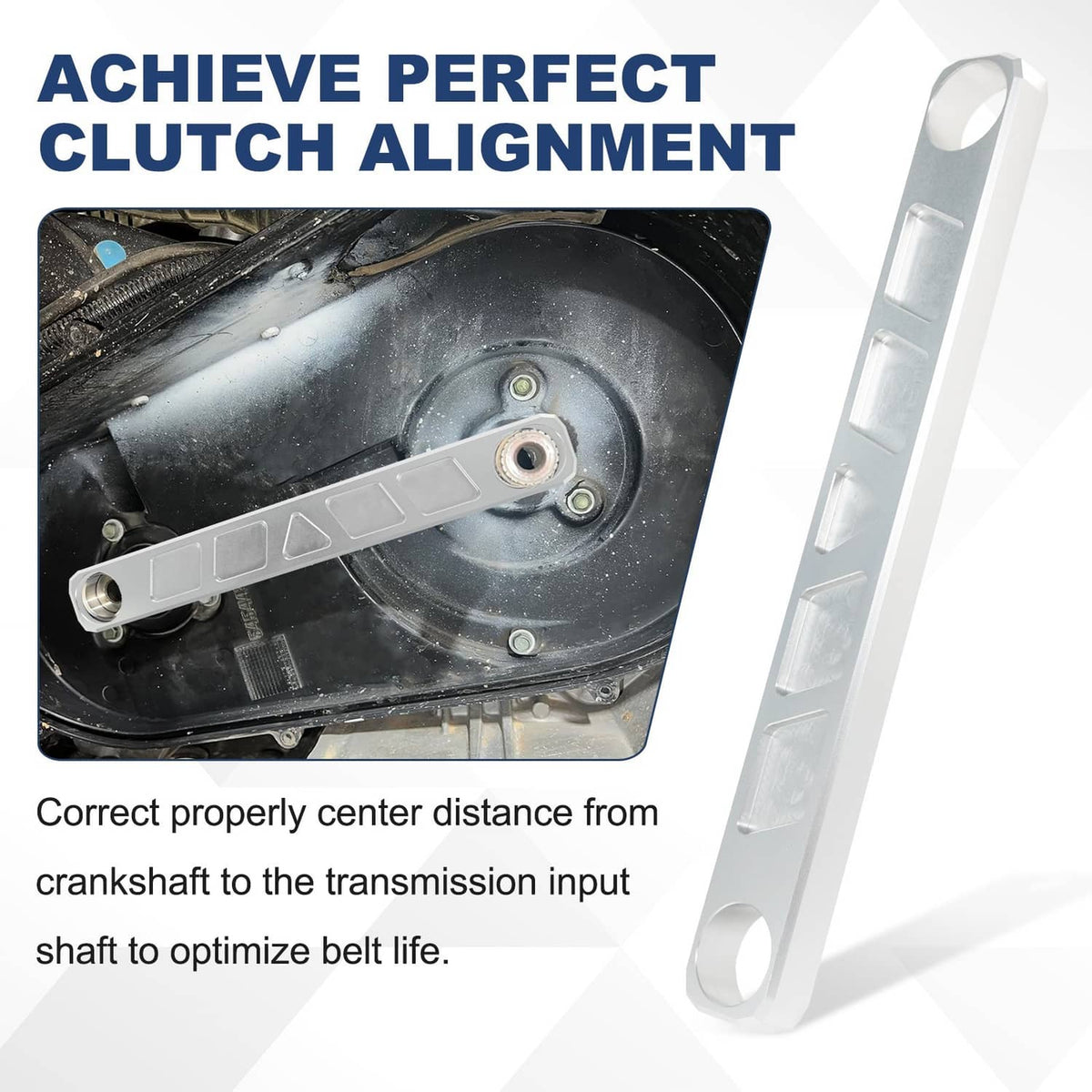 Solidspare Aluminum Transmission Shaft Clutch Alignment Tool for Polaris RZR 2016-24 Silver