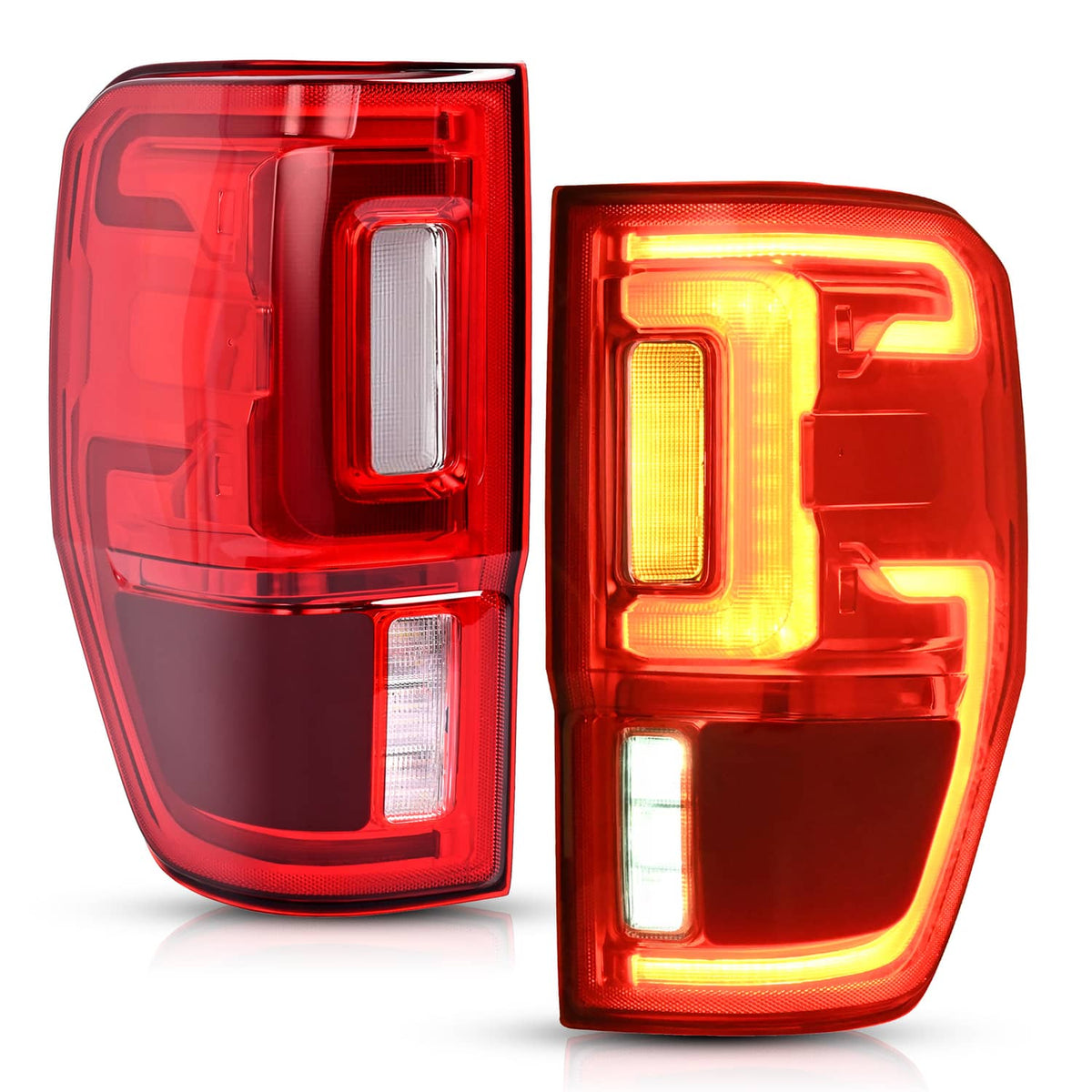Solid Spare LED Tail Lights Tail Lamps w/Blind Spot For Ford Ranger 2019 2020 2021 2022 2023