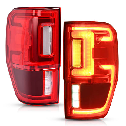 Solid Spare LED Tail Lights Tail Lamps w/Blind Spot For Ford Ranger 2019 2020 2021 2022 2023