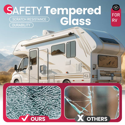 Solidspare For Camper 36" x 22" Dark Glass W/ Trim Ring Emergency Push Out RV Exit Window
