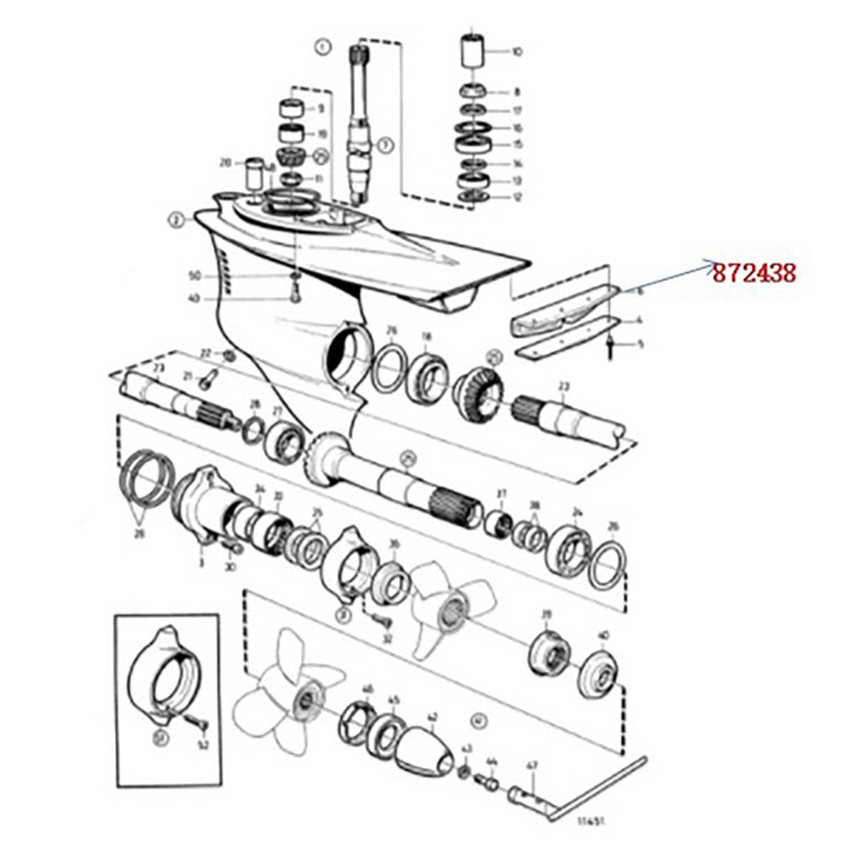 Solid Spare Replace 872438 For Volvo Penta Non-return Valve New